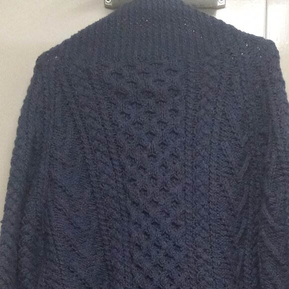 Irish Cardigan, Hand Knitted, Blue - Picture 3 of 4